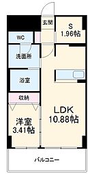 あさひグランレジデンシア高崎I 3階1SLDKの間取り
