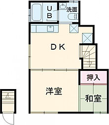 グランエッグス中野方南町 2階2DKの間取り