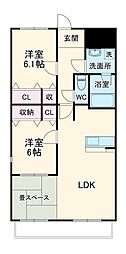 JR東海道本線 豊橋駅 バス25分 豊丘高校前下車 徒歩1分の賃貸マンション 1階2LDKの間取り