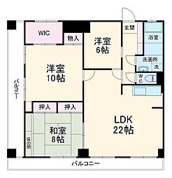ラ・アミスタ武蔵浦和 5階3LDKの間取り