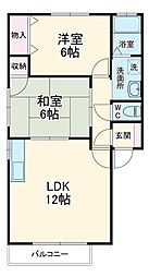 豊橋鉄道渥美線 小池駅 徒歩11分の賃貸アパート 1階2LDKの間取り