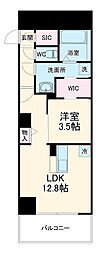 JR東海道本線 豊橋駅 徒歩10分の賃貸マンション 7階1LDKの間取り