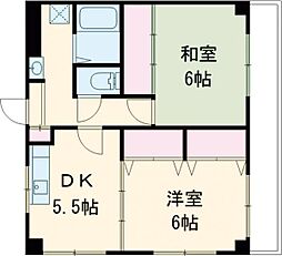 京急本線 大森町駅 徒歩13分の賃貸マンション 3階1SDKの間取り