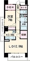 東急田園都市線 三軒茶屋駅 徒歩13分の賃貸マンション 3階1LDKの間取り