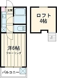 ル・コリエ 1階1Kの間取り