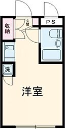 サンパレス中野坂上 2階ワンルームの間取り