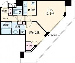 JR総武線 東中野駅 徒歩1分の賃貸マンション 18階1LDKの間取り