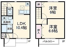 ｌａｐｉｓ　Ｂ 1階2LDKの間取り