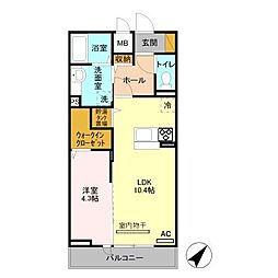 ｇｒａｎｄ　ｓｏｌｅｉｌ 3階1LDKの間取り