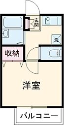 Ｓコート 2階1Kの間取り