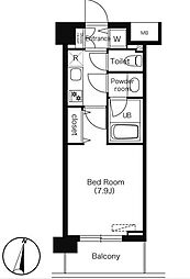 西武新宿線 下落合駅 徒歩1分の賃貸マンション 1階1Kの間取り