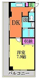 京成金町線 柴又駅 徒歩6分の賃貸マンション 2階1DKの間取り