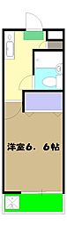 フローラハイム 1階1Kの間取り