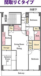カルム北本1号棟 3LDKの間取図画像