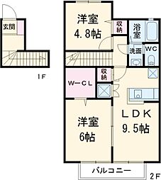間取図画像 2LDK