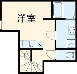 ベルディグリ堀切菖蒲園 2階ワンルームの間取り