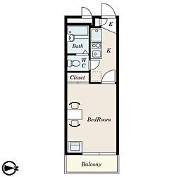 名古屋市営桜通線 桜山駅 徒歩7分の賃貸アパート 2階1Kの間取り