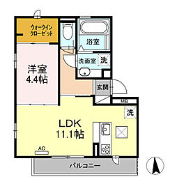 カトルセゾン3 1LDKの間取図画像