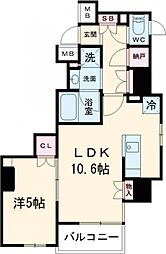 JR中央線 三鷹駅 徒歩11分の賃貸マンション 3階1LDKの間取り