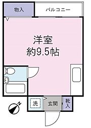 JR山手線 大塚駅 徒歩4分の賃貸マンション 2階ワンルームの間取り