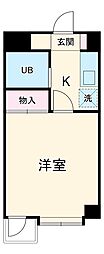 パディントンハウス 1Kの間取図画像