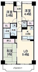 グレースコート志村 5階3LDKの間取り