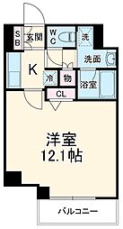 エマーレ行徳 3階1Kの間取り