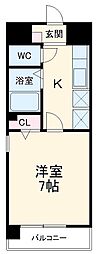 名古屋市営鶴舞線 庄内通駅 徒歩2分の賃貸マンション 1階1Kの間取り