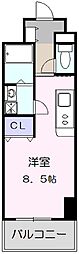 ラドゥセール今池 ワンルームの間取図画像