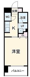 名古屋市営鶴舞線 浅間町駅 徒歩6分の賃貸マンション 5階1Kの間取り