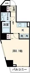 京王線 府中駅 徒歩9分の賃貸マンション 13階1Kの間取り