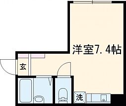 グランメゾン代田橋 2階ワンルームの間取り