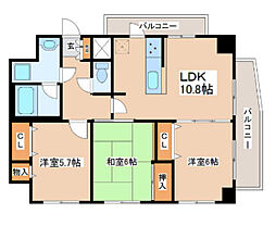 ライオンズマンション梅島第5 3LDKの間取図画像