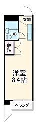 ビラ三秀神明 3階ワンルームの間取り