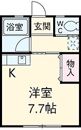 名鉄名古屋本線 知立駅 徒歩13分の賃貸アパート 1階1Kの間取り