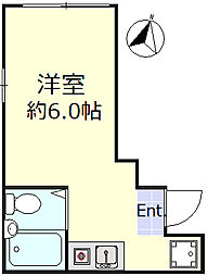 京成本線 京成町屋駅 徒歩2分の賃貸アパート 1階ワンルームの間取り