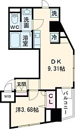 東急池上線 石川台駅 徒歩2分の賃貸マンション 2階1LDKの間取り