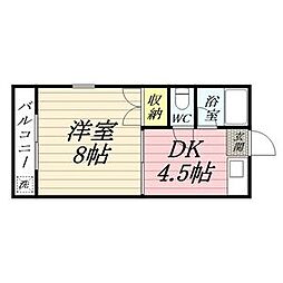 辻マンション 1Kの間取図画像