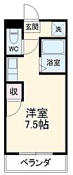KOWA石原 ワンルームの間取図画像