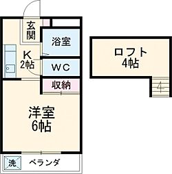 アリス箱田 1階1Kの間取り