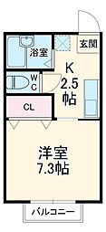 間取図画像 1K
