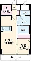 あさひグランレジデンシア高崎I 3階1SLDKの間取り