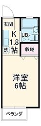 イマーブル52 1階ワンルームの間取り