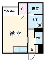 メゾンソレイユ名駅西 303 3階ワンルームの間取り