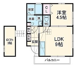 JR京浜東北・根岸線 洋光台駅 徒歩9分の賃貸アパート 2階1LDKの間取り