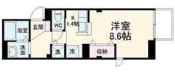 JR京浜東北・根岸線 港南台駅 徒歩9分の賃貸マンション 1階1Kの間取り