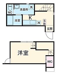 名鉄名古屋本線 東枇杷島駅 徒歩5分の賃貸アパート 1階1Kの間取り