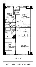 ディアパーク杉田南 1階3LDKの間取り