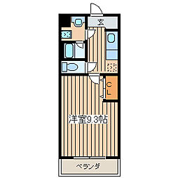 JR横浜線 橋本駅 徒歩12分の賃貸マンション 1階1Kの間取り