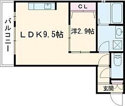 シルフィード 3階1LDKの間取り